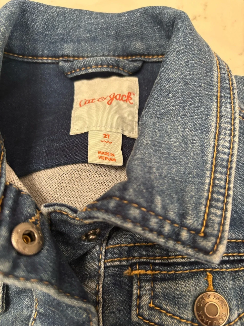 Cat & Jack Classic Blue Denim Jacket for Kids - 2T